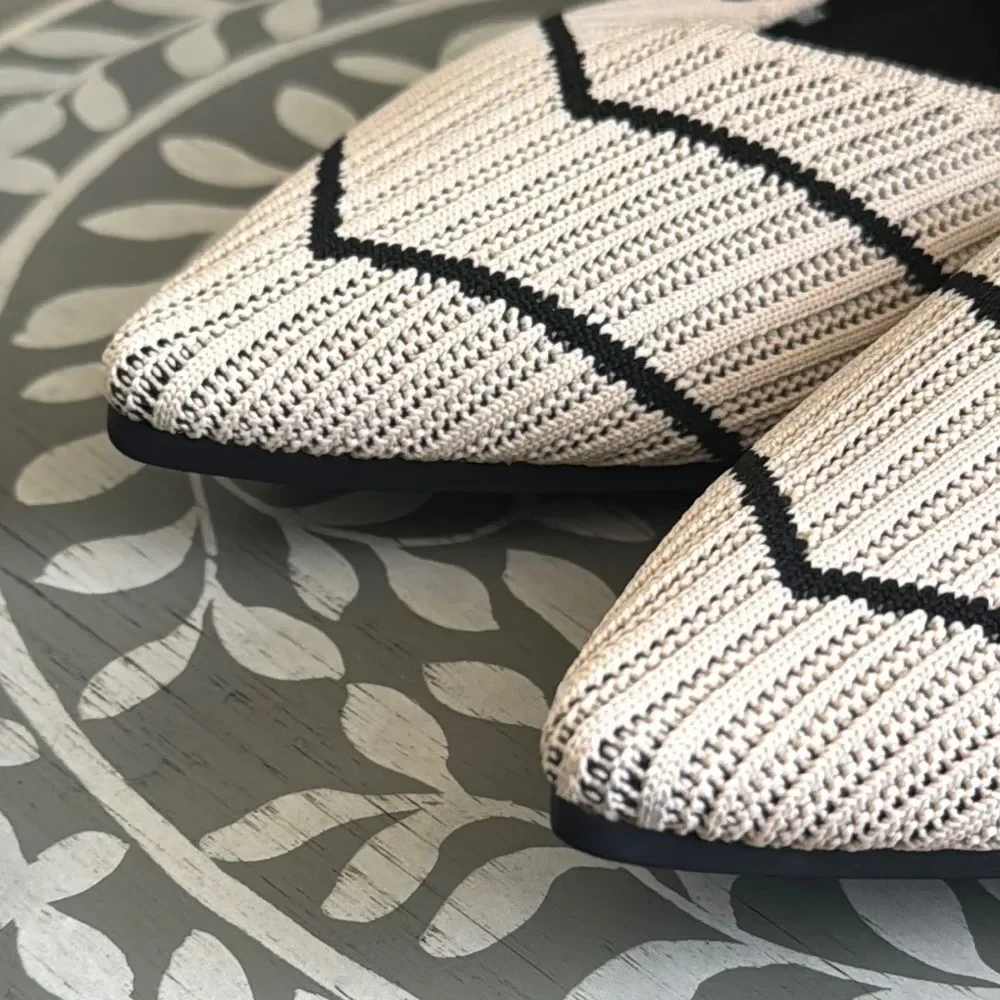 Vivaia Pointed Toe Striped Flats sz 42